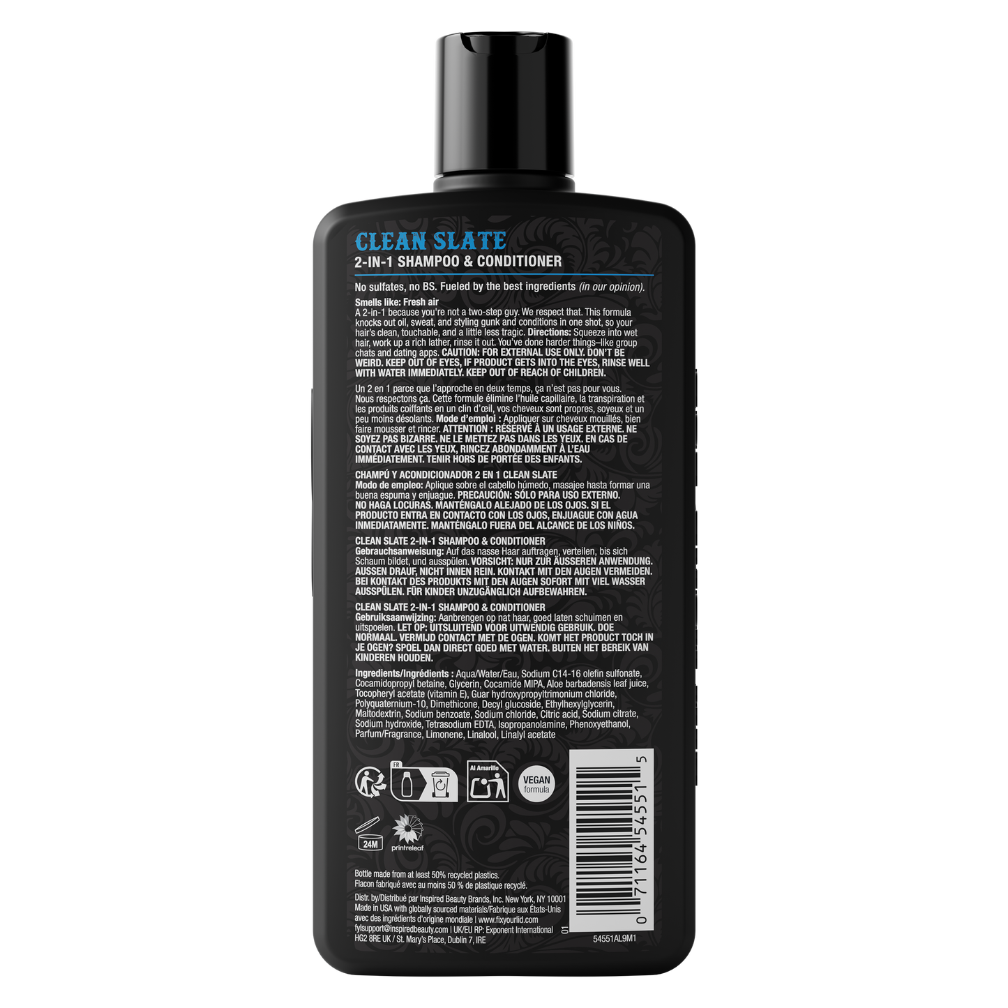 CLEAN SLATE 2-IN-1 SHAMPOO & CONDITIONER