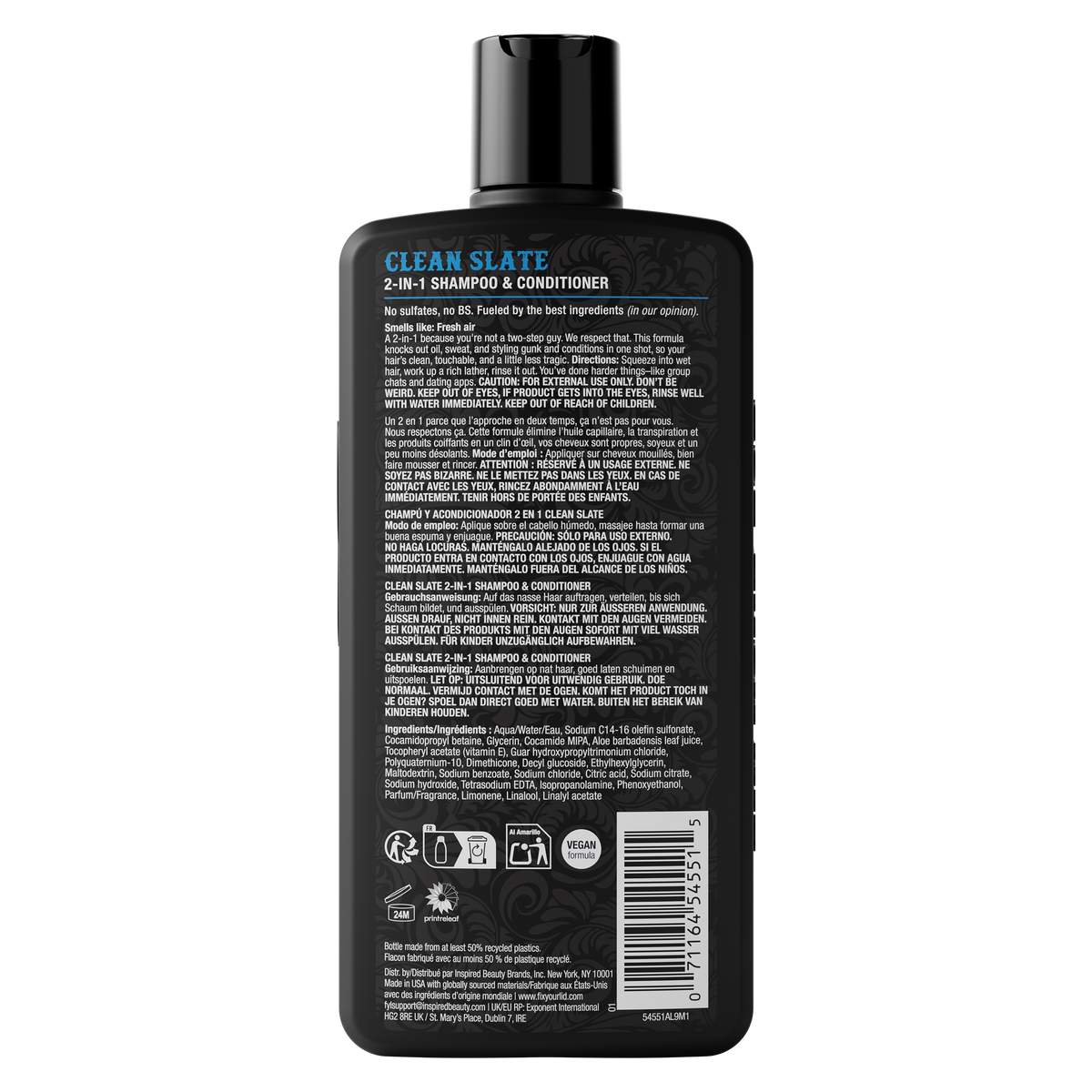 CLEAN SLATE 2-IN-1 SHAMPOO & CONDITIONER – Fix Your Lid